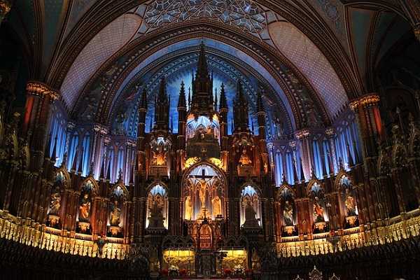 Interior de la catedral de Montreal