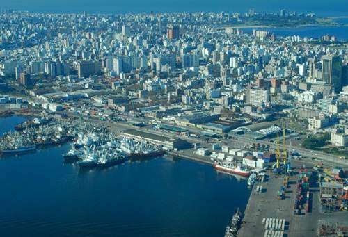 Vista aerea de Montevideo
