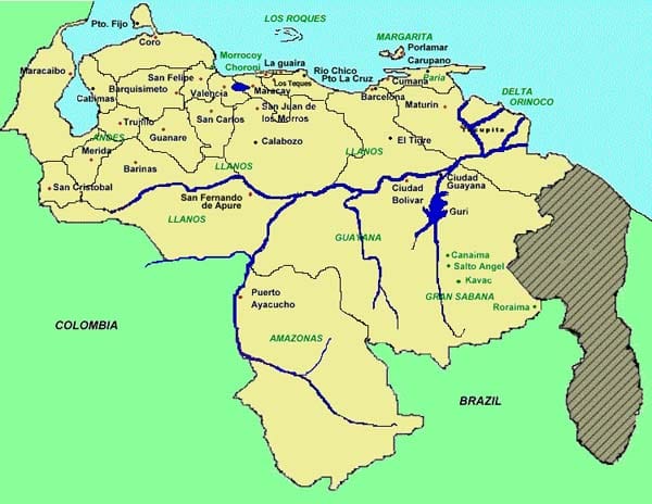Mapa de Venezuela
