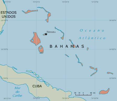 Mapa de Bahamas